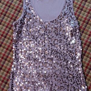 Apt. 9 Sequin Tank Top in Silver and Purple